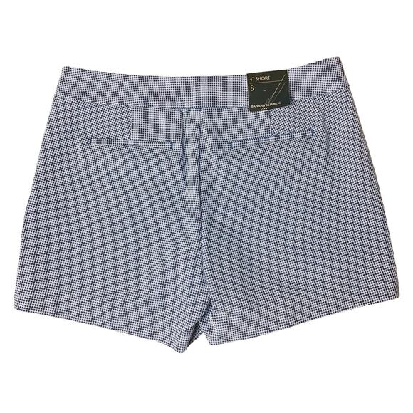 NWT Banana Republic Blue Geometric Print 4" Shorts Size 8 - Picture 6 of 6